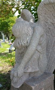weeping photo, cemetery, Babyland, grief, TealAshes.com